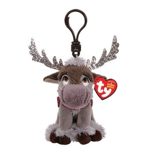Ty Beanie Baby key Clip! Sven the Reindeer from Frozen II special edition NWT